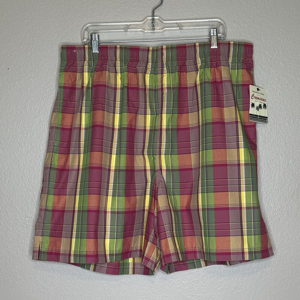 Cremieux Mens Swimsuit Size XXL Swim Trunks Elastic Drawstring Waist Pockets NEW